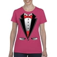 thumbnail image 1 of NIB - Women's T-Shirt Short Sleeve - Tuxedo Prom Costume, 1 of 5