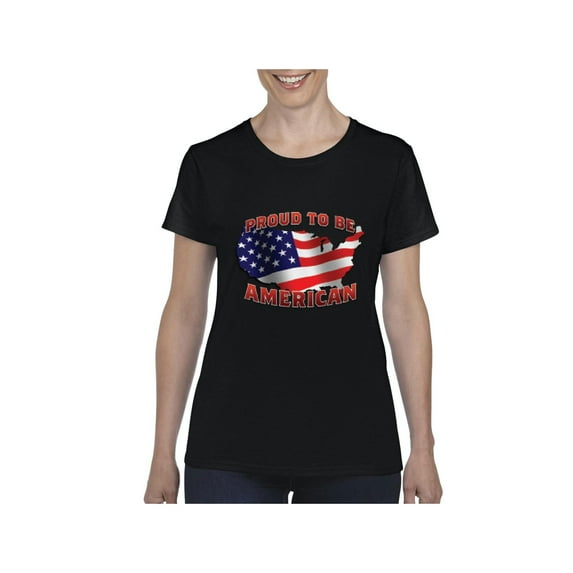 NIB - Women's T-Shirt Short Sleeve, up to Women Size 3XL - American Proud To Be US Flag