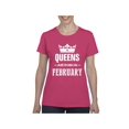 thumbnail image 1 of NIB - Women's T-Shirt Short Sleeve - Birthday Gift Queens Are Born in February, 1 of 5
