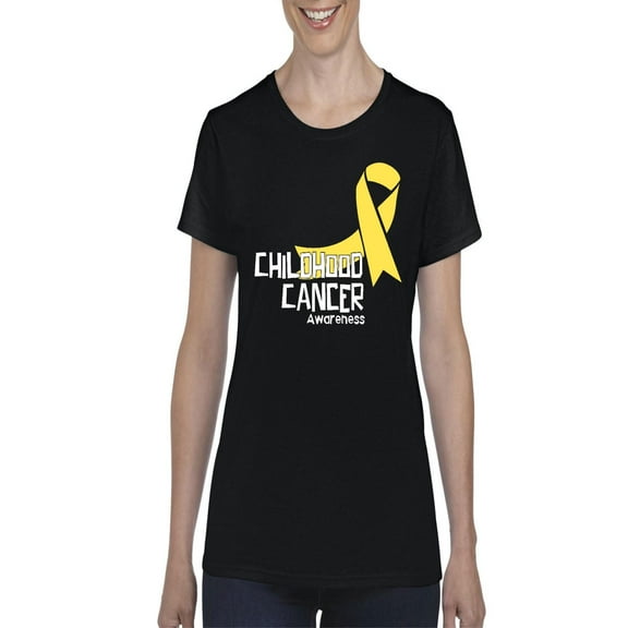 NIB - Women's T-Shirt Short Sleeve, up to Women Size 3XL - Childhood Cancer