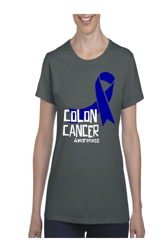 NIB - Women's T-Shirt Short Sleeve, up to Women Size 3XL - Colon Cancer