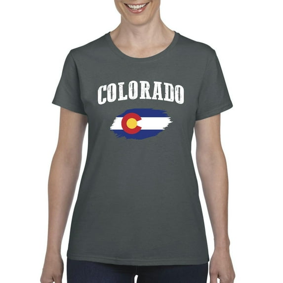 NIB - Women's T-Shirt Short Sleeve, up to Women Size 3XL - Colorado Flag
