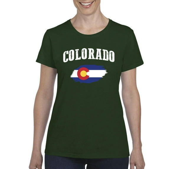 NIB - Women's T-Shirt Short Sleeve, up to Women Size 3XL - Colorado Flag