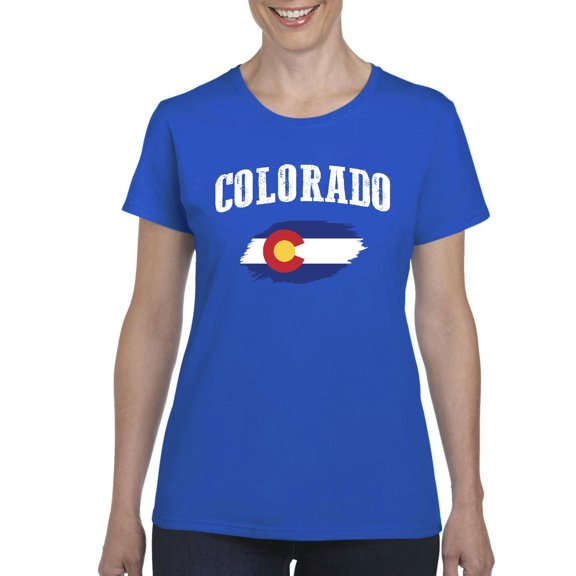 NIB - Women's T-Shirt Short Sleeve, up to Women Size 3XL - Colorado Flag
