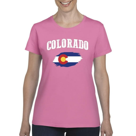 NIB - Women's T-Shirt Short Sleeve, up to Women Size 3XL - Colorado Flag