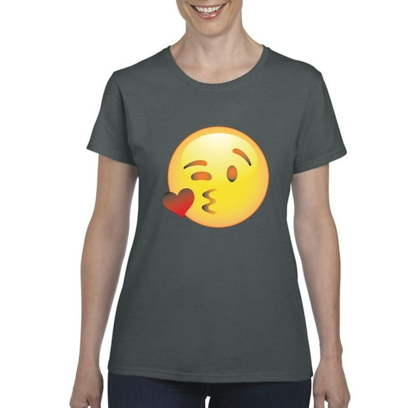 NIB - Women's T-Shirt Short Sleeve - Emoji Winky Face
