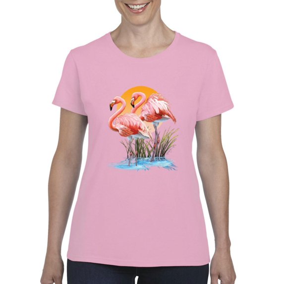 NIB - Women's T-Shirt Short Sleeve - Flamingo