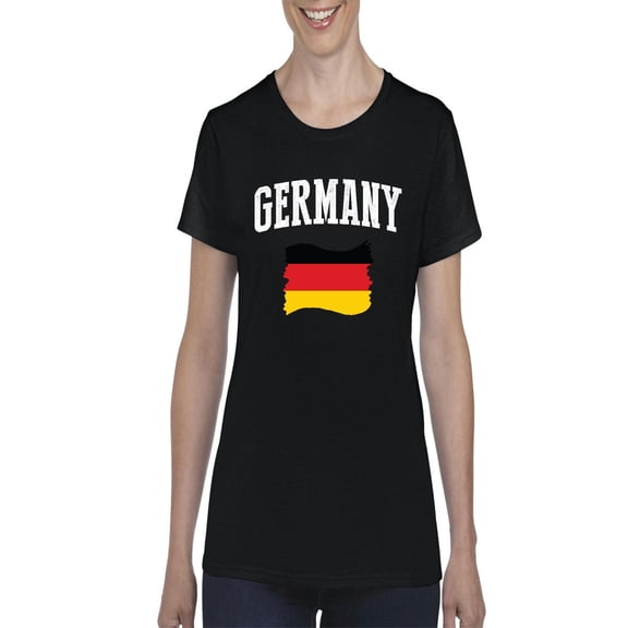 NIB - Women's T-Shirt Short Sleeve, up to Women Size 3XL - Germany Flag