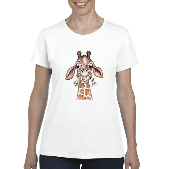 NIB - Women's T-Shirt Short Sleeve, up to Women Size 3XL - Giraffe