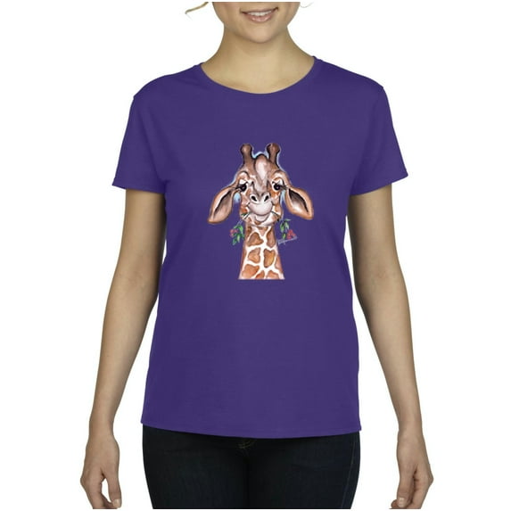 NIB - Women's T-Shirt Short Sleeve, up to Women Size 3XL - Giraffe
