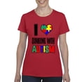 thumbnail image 1 of NIB - Women's T-Shirt Short Sleeve, up to Women Size 3XL - I Love Someone With Autism, 1 of 5