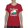 thumbnail image 1 of NIB - Women's T-Shirt Short Sleeve, up to Women Size 3XL - ONE HAPPY CAMPER, 1 of 5