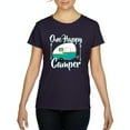 thumbnail image 1 of NIB - Women's T-Shirt Short Sleeve, up to Women Size 3XL - ONE HAPPY CAMPER, 1 of 5