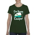 thumbnail image 1 of NIB - Women's T-Shirt Short Sleeve, up to Women Size 3XL - ONE HAPPY CAMPER, 1 of 5