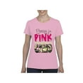 thumbnail image 1 of NIB - Women's T-Shirt Short Sleeve, up to Women Size 3XL - Pretty in Pink Dangerous in Camo, 1 of 5