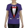 thumbnail image 1 of NIB - Women's T-Shirt Short Sleeve, up to Women Size 3XL - Tuxedo Prom Costume, 1 of 5