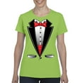 thumbnail image 1 of NIB - Women's T-Shirt Short Sleeve - Tuxedo Prom Costume, 1 of 5