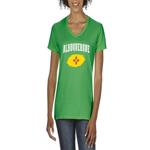 NIB - Women's T-Shirt V-Neck Short Sleeve - Albuquerque