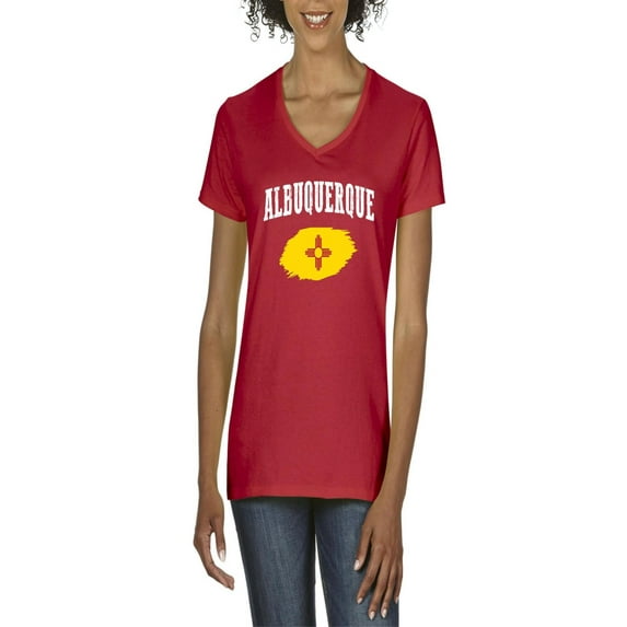 NIB - Women's T-Shirt V-Neck Short Sleeve - Albuquerque