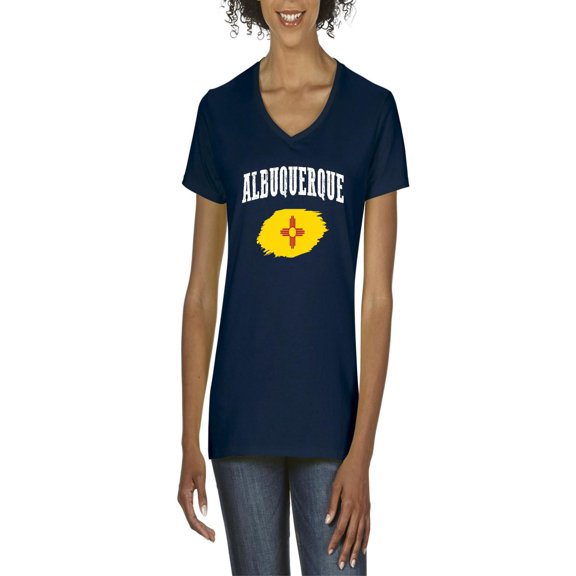 NIB - Women's T-Shirt V-Neck Short Sleeve - Albuquerque