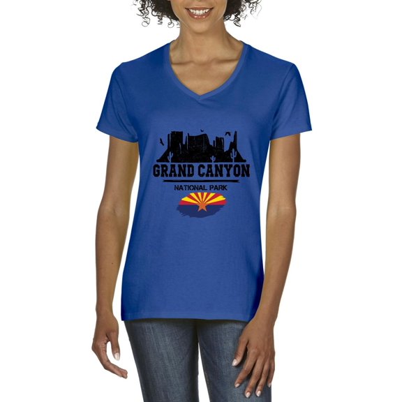 NIB - Women's T-Shirt V-Neck Short Sleeve - Arizona Grand Canyon National Park