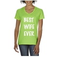 thumbnail image 1 of NIB - Women's T-Shirt V-Neck Short Sleeve - Best Wife, 1 of 5