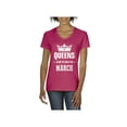 thumbnail image 1 of NIB - Women's T-Shirt V-Neck Short Sleeve - Birthday Gift Queens Are Born in March, 1 of 5