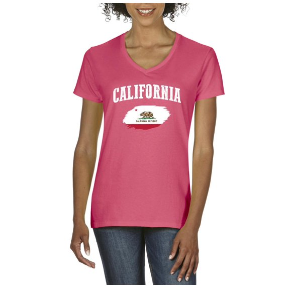 NIB - Women's T-Shirt V-Neck Short Sleeve - California Cali