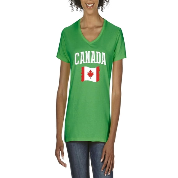 NIB - Women's T-Shirt V-Neck Short Sleeve - Canada