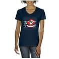 thumbnail image 1 of NIB - Women's T-Shirt V-Neck Short Sleeve - Christmas Dancing Santa, 1 of 5