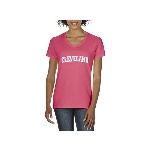 NIB - Women's T-Shirt V-Neck Short Sleeve - Cleveland