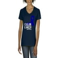 thumbnail image 1 of NIB - Women's T-Shirt V-Neck Short Sleeve - Colon Cancer, 1 of 5