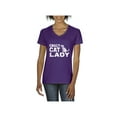 thumbnail image 1 of NIB - Women's T-Shirt V-Neck Short Sleeve - Crazy Cat Lady, 1 of 5