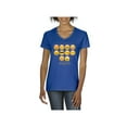 thumbnail image 1 of NIB - Women's T-Shirt V-Neck Short Sleeve - Emoji Entourage, 1 of 5