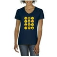 thumbnail image 1 of NIB - Women's T-Shirt V-Neck Short Sleeve - Emoji Group, 1 of 5