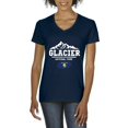 thumbnail image 1 of NIB - Women's T-Shirt V-Neck Short Sleeve - Glacier National Park, 1 of 5