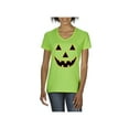 thumbnail image 1 of NIB - Women's T-Shirt V-Neck Short Sleeve - Halloween Costume Pumpkin Face, 1 of 5