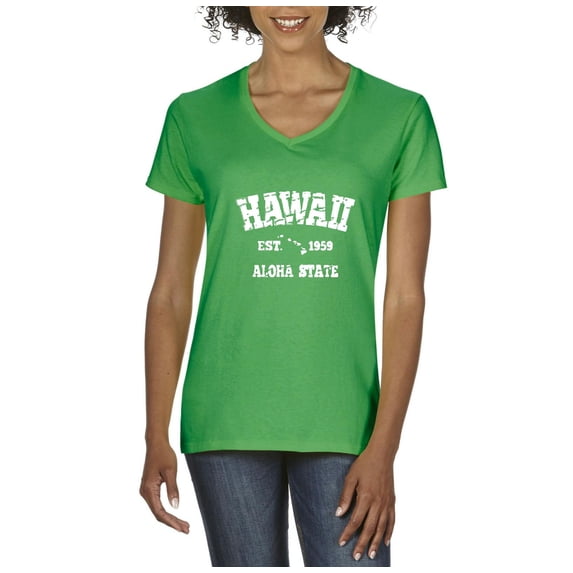 NIB - Women's T-Shirt V-Neck Short Sleeve - Hawaii