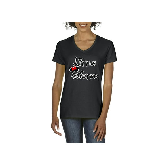 NIB - Women's T-Shirt V-Neck Short Sleeve - Little Sister
