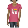 thumbnail image 1 of NIB - Women's T-Shirt V-Neck Short Sleeve - Love Rainbow, 1 of 5