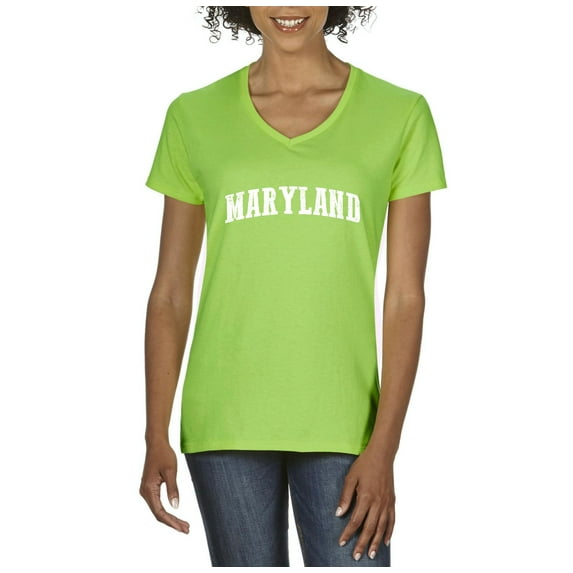 NIB - Women's T-Shirt V-Neck Short Sleeve - Maryland