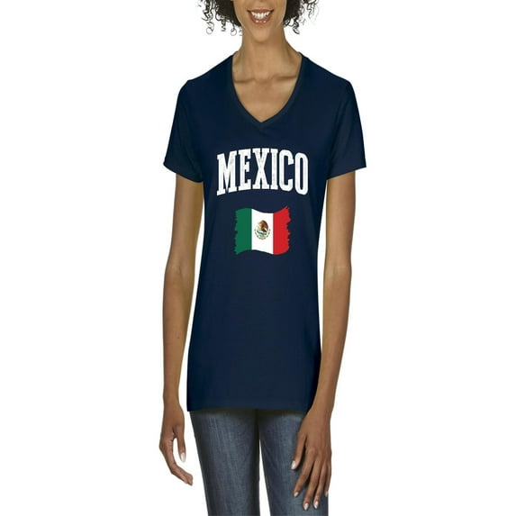 NIB - Women's T-Shirt V-Neck Short Sleeve - Mexico