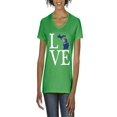 thumbnail image 1 of NIB - Women's T-Shirt V-Neck Short Sleeve - Michigan, 1 of 5