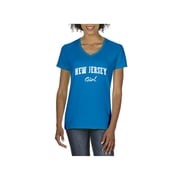 NIB - Womens T-Shirt V-Neck Short Sleeve - New Jersey Girl