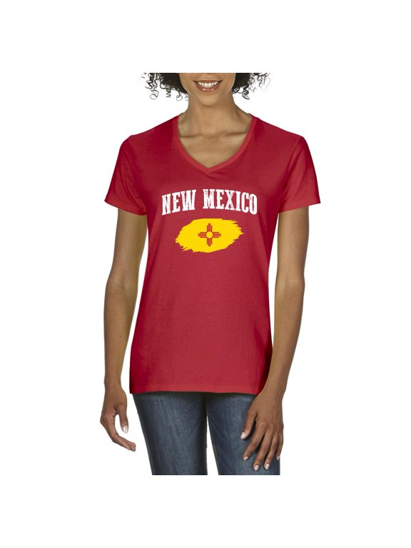 - Women's T-Shirt V-Neck Short Sleeve - New Mexico