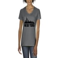 thumbnail image 1 of NIB - Women's T-Shirt V-Neck Short Sleeve - New York City, 1 of 5