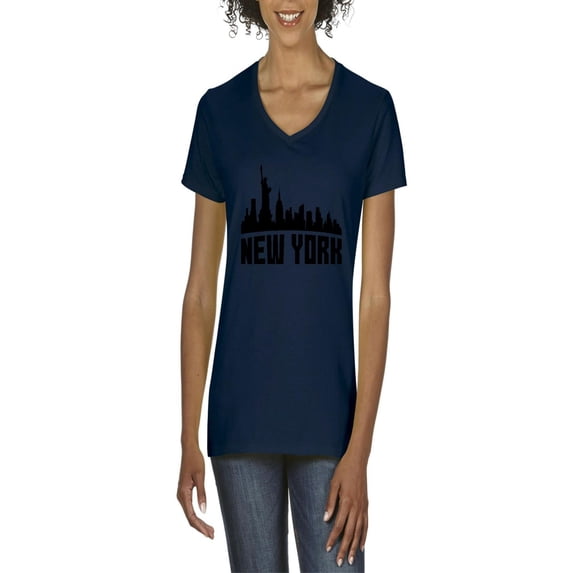 NIB - Women's T-Shirt V-Neck Short Sleeve - New York City