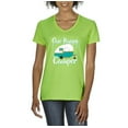 thumbnail image 1 of NIB - Women's T-Shirt V-Neck Short Sleeve - ONE HAPPY CAMPER, 1 of 5
