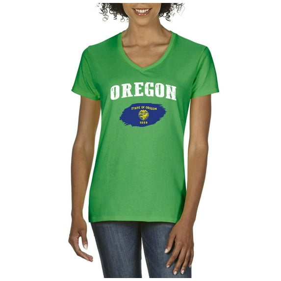 NIB - Women's T-Shirt V-Neck Short Sleeve - Oregon