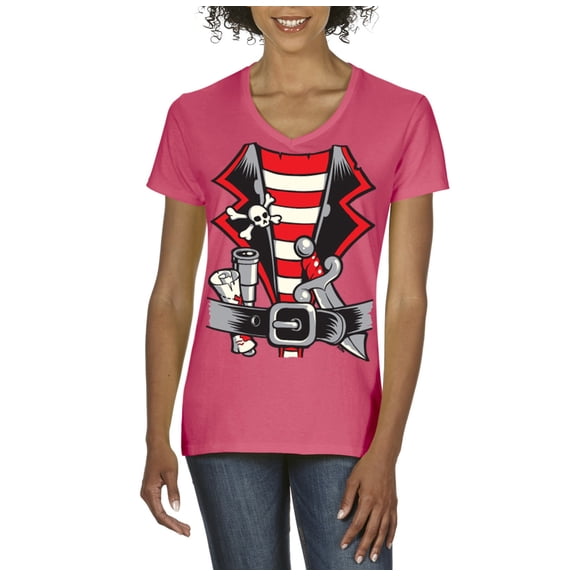 NIB - Women's T-Shirt V-Neck Short Sleeve - Pirate Costume